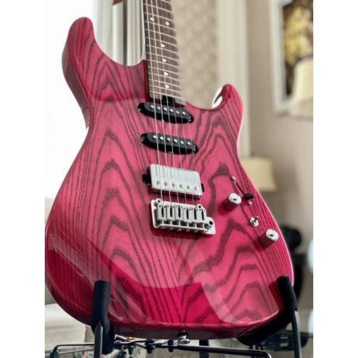 Đàn Guitar Điện Soloking MS1 Custom, Roasted Maple Neck, Ash Body, Transparent Magenta