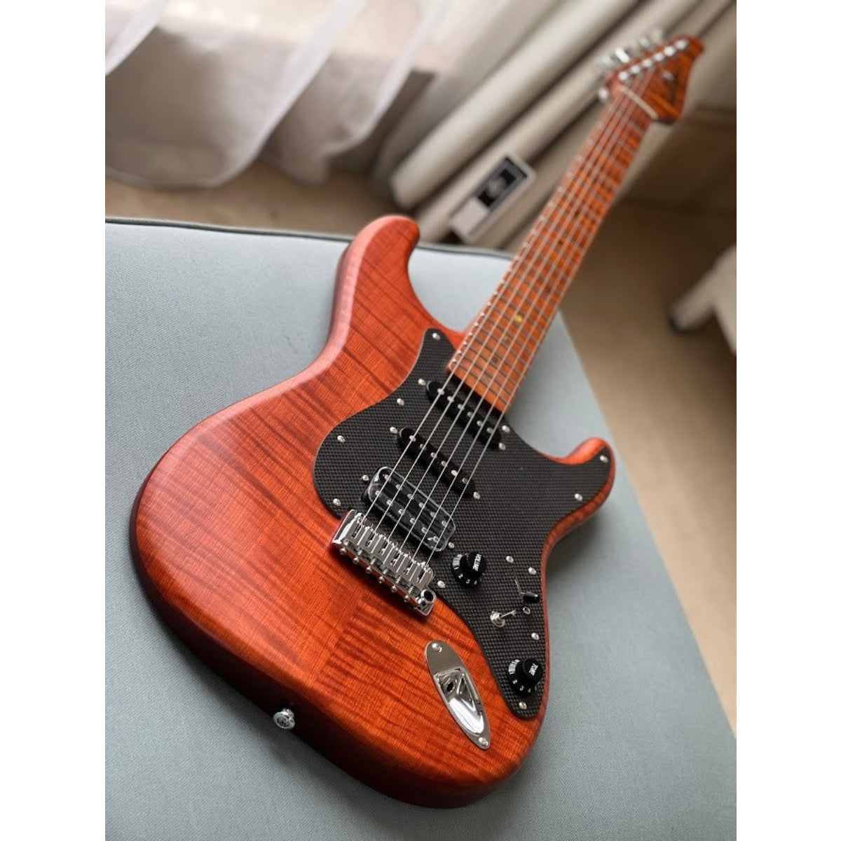 Đàn Guitar Điện Soloking MS1 FM Artisan Elite, Roasted Flame Neck, Caramel