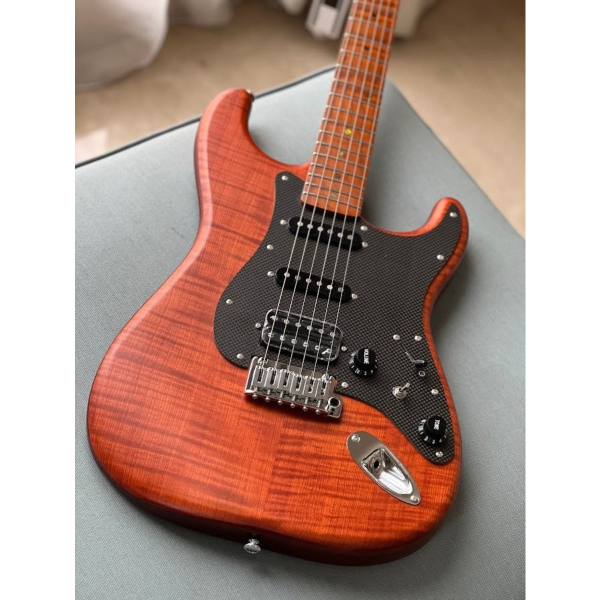 Đàn Guitar Điện Soloking MS1 FM Artisan Elite, Roasted Flame Neck, Caramel