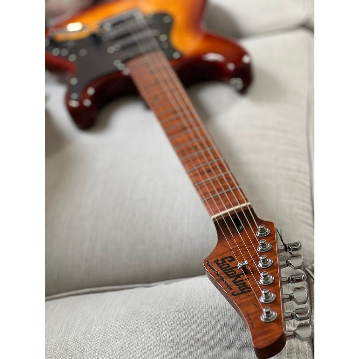 Đàn Guitar Điện Soloking MS1 FM Artisan Elite, Roasted Flame Neck, Honeyburst Gloss