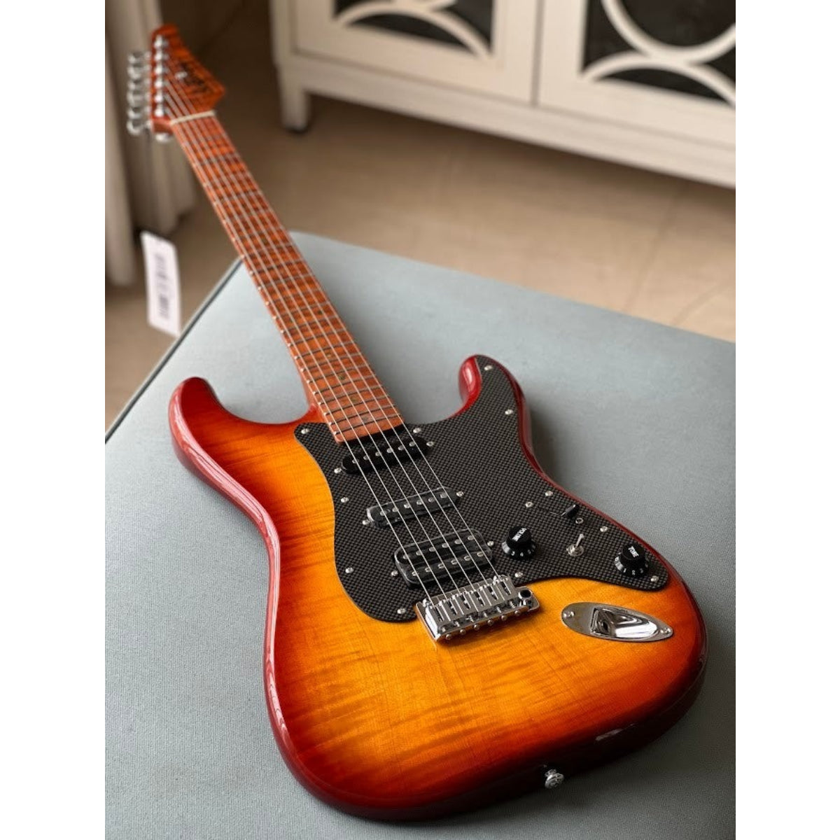 Đàn Guitar Điện Soloking MS1 FM Artisan Elite, Roasted Flame Neck, Honeyburst Gloss