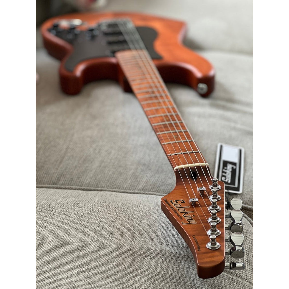 Đàn Guitar Điện Soloking MS1 FM Artisan SSS, Roasted Flame Neck, Caramel