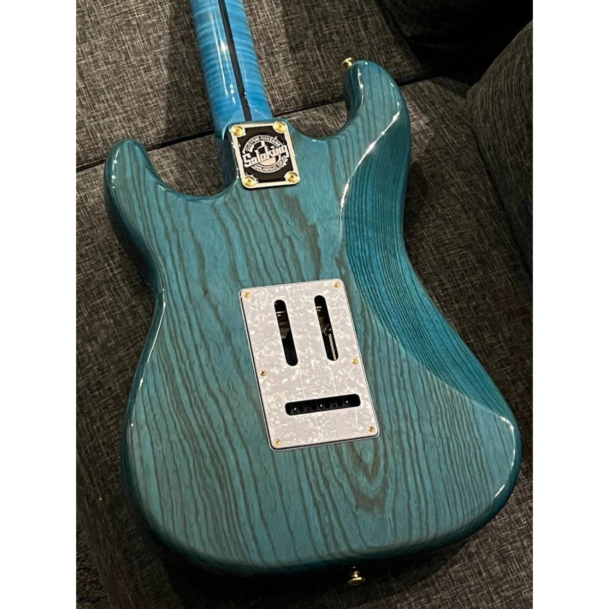 Đàn Guitar Điện Soloking MS1 FM Artisan, Blue Tinted Roasted Flame Maple Neck, Ocean Blue Nafiri Special Run