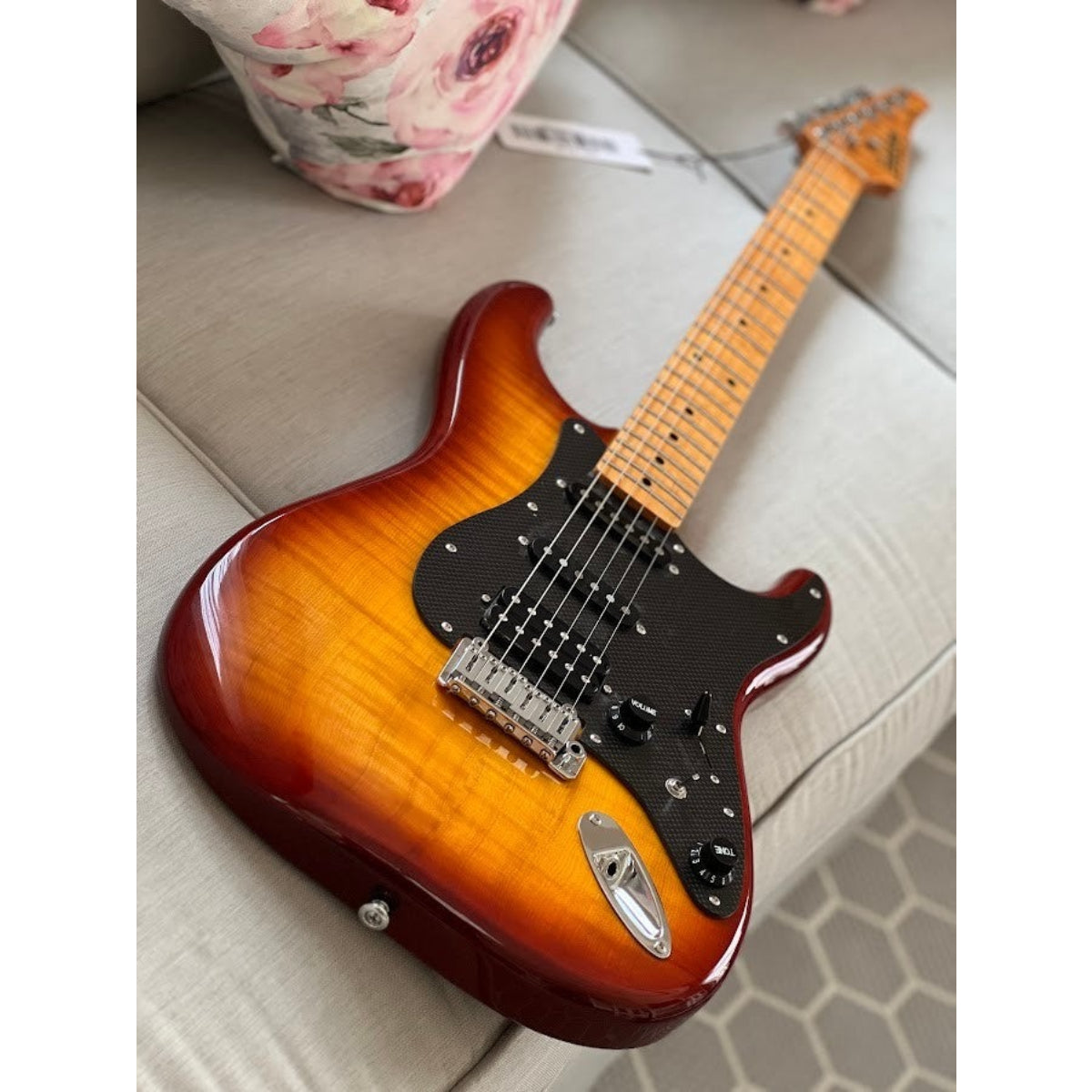 Đàn Guitar Điện Soloking MS1 FM Artisan, Flame Maple Neck, Honeyburst Nafiri Special Run Jescar
