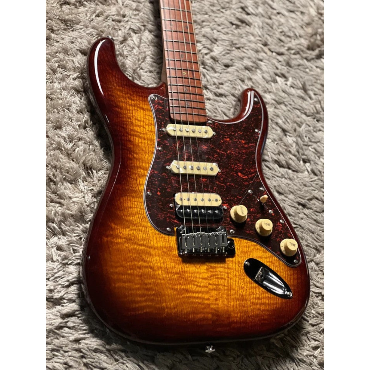 Đàn Guitar Điện Soloking MS1 FM Artisan, Roasted Flame Maple Neck, Bourbon Burst Nafiri Special Run