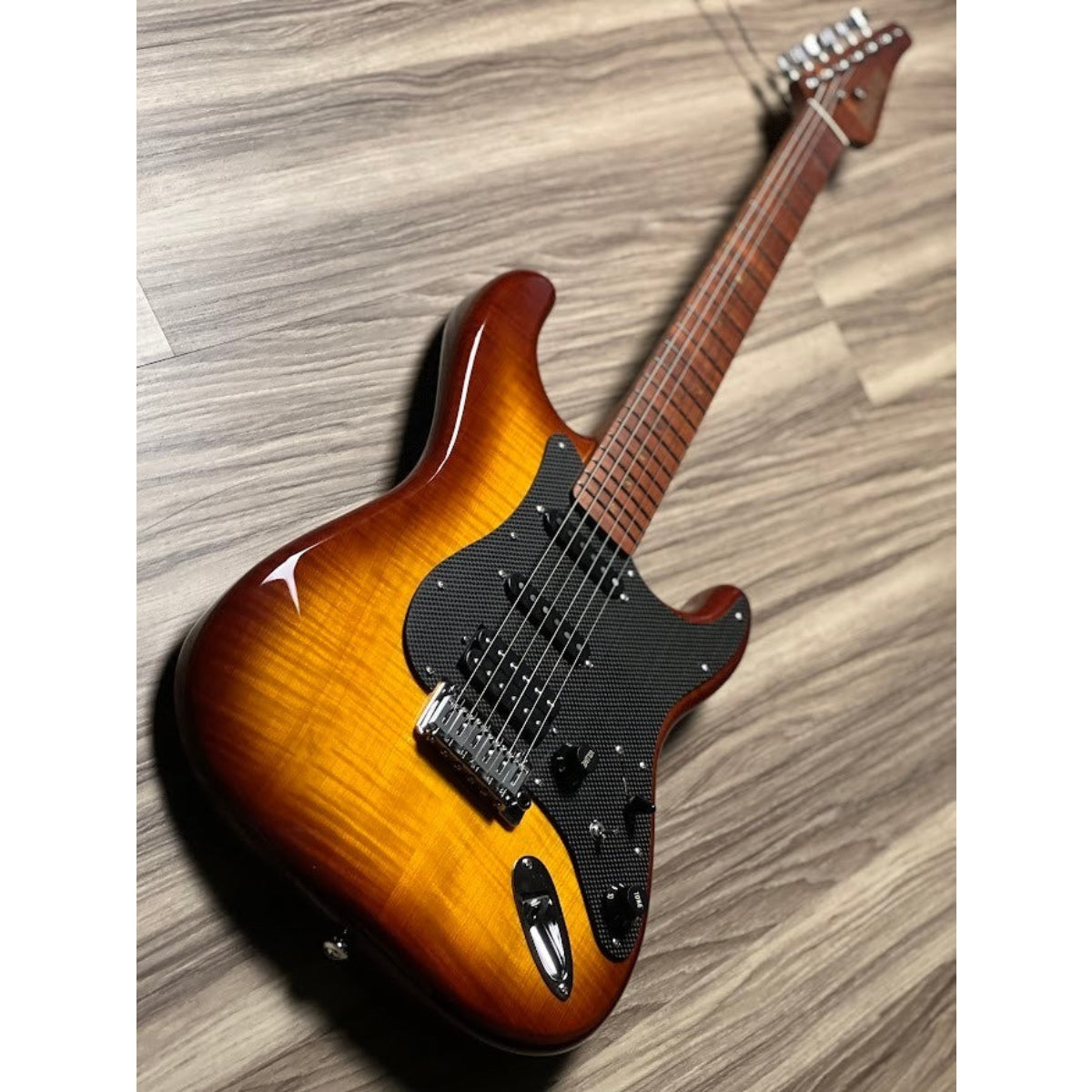 Đàn Guitar Điện Soloking MS1 FM Artisan, Roasted Flame Maple Neck, Honeyburst Nafiri Special Run Jescar