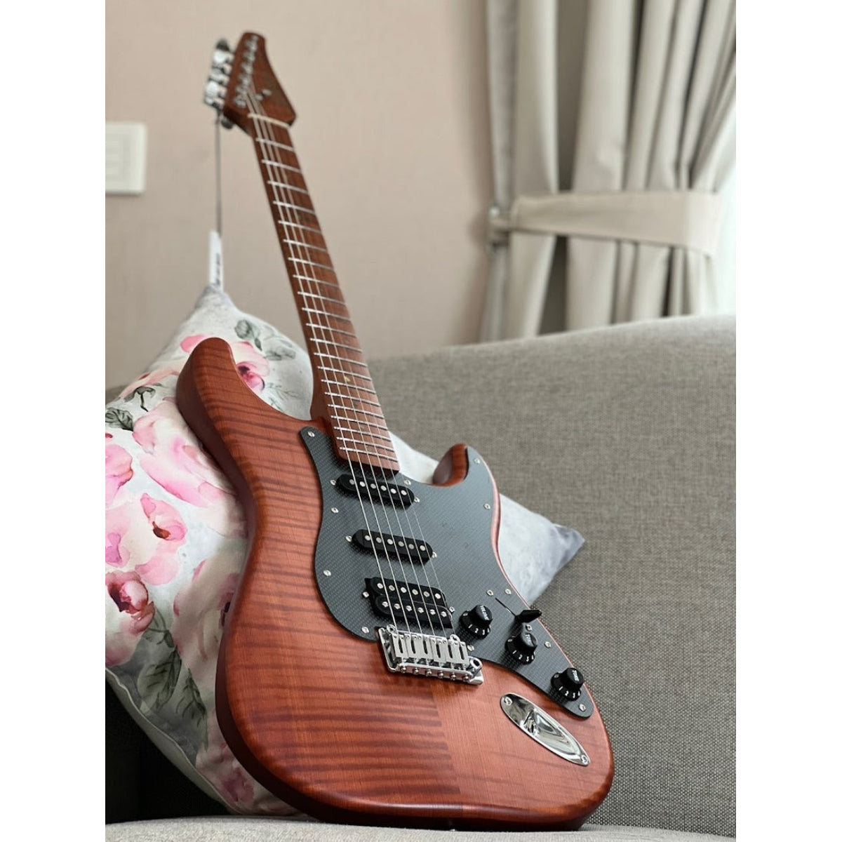 Đàn Guitar Điện Soloking MS1 FM Artisan, Roasted Flame Neck, Caramel Nafiri Special Run