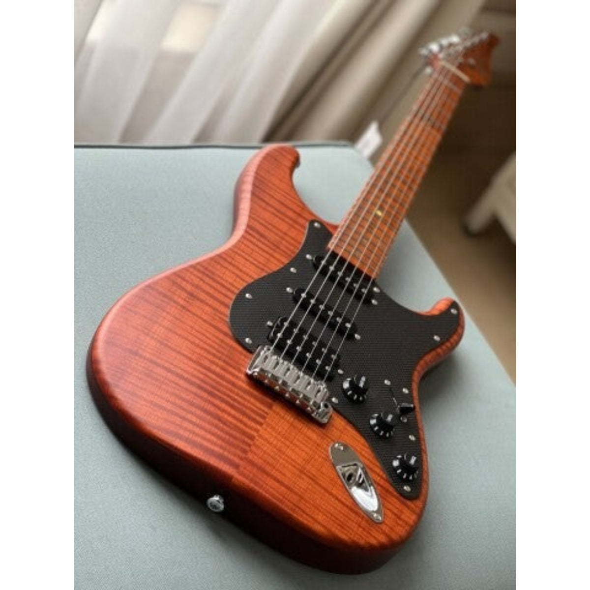 Đàn Guitar Điện Soloking MS1 FM Artisan, Roasted Flame Neck, Caramel Nafiri Special Run