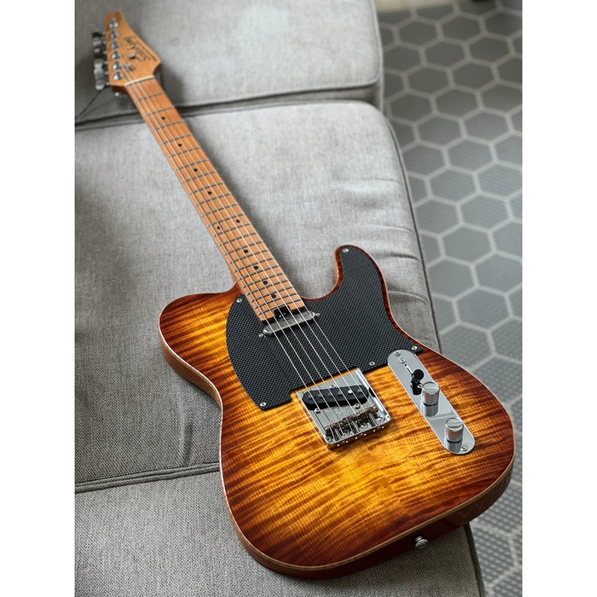 Đàn Guitar Điện Soloking MS1 FM Artisan, Solid 5A Flame Top, Honeyburst