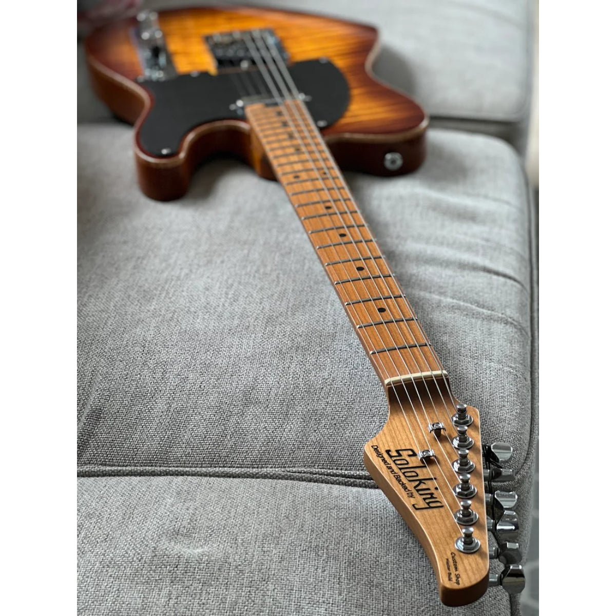 Đàn Guitar Điện Soloking MS1 FM Artisan, Solid 5A Flame Top, Honeyburst