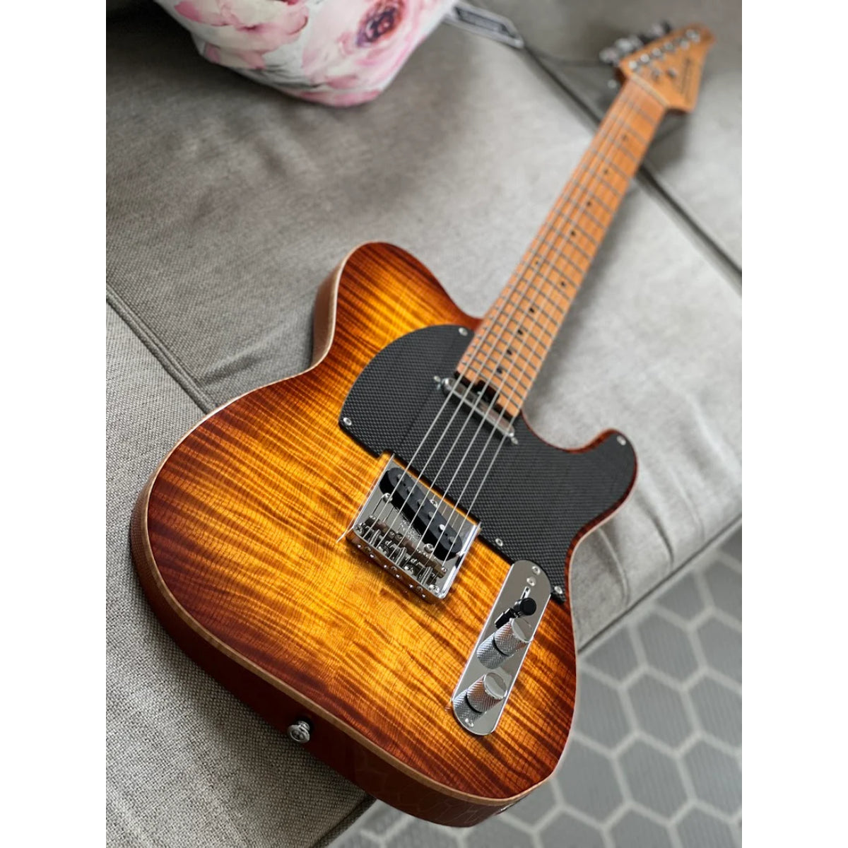 Đàn Guitar Điện Soloking MS1 FM Artisan, Solid 5A Flame Top, Honeyburst