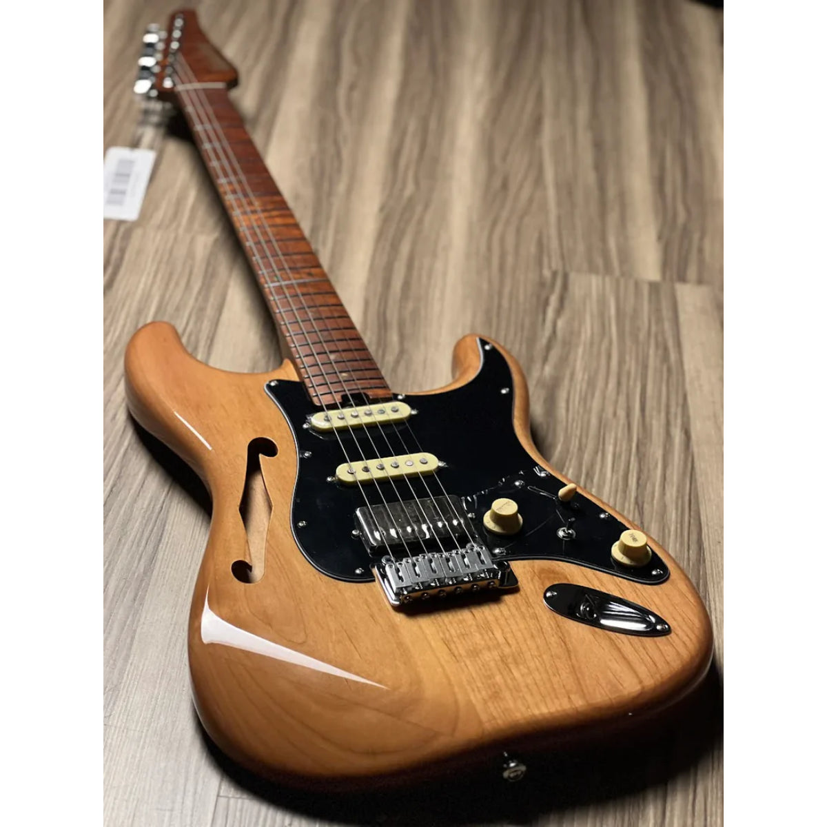 Đàn Guitar Điện Soloking MS1 Thinline Artisan FMN, Roasted Flame Neck, Natural Mocha Nafiri Special Run JESCAR