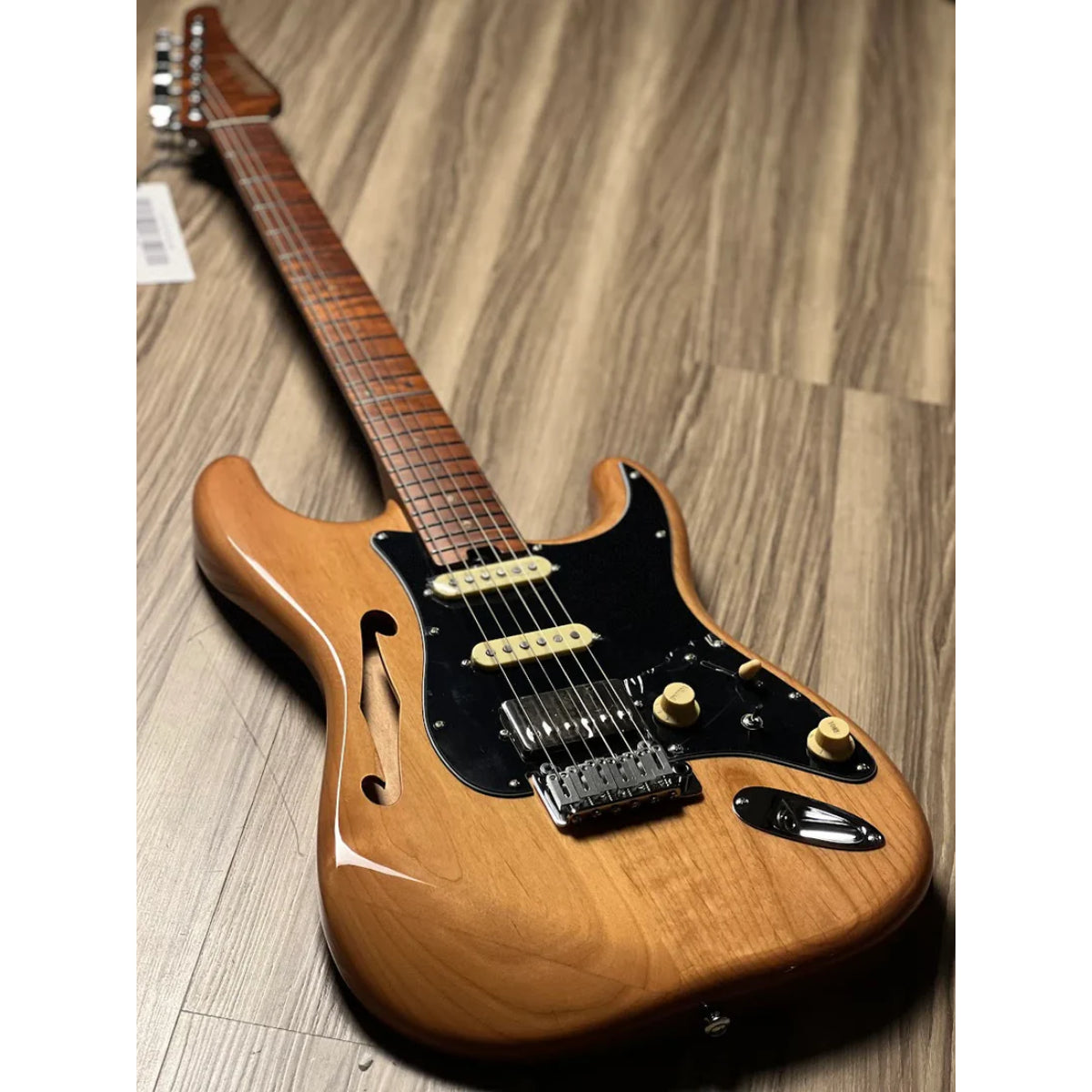 Đàn Guitar Điện Soloking MS1 Thinline Artisan FMN, Roasted Flame Neck, Natural Mocha Nafiri Special Run JESCAR