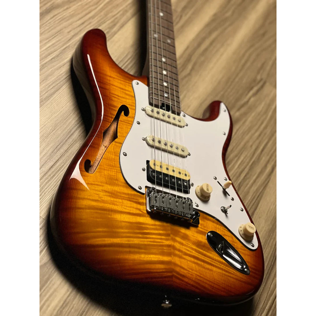 Đàn Guitar Điện Soloking MS1 Thinline Artisan, One Piece Wenge Neck, Violin Burst Nafiri Special Run