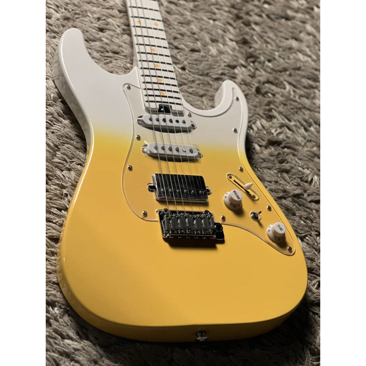 Đàn Guitar Điện Soloking MS2 Special, Lime Yellow Fade, White Neck Autumn Season Limited Edition