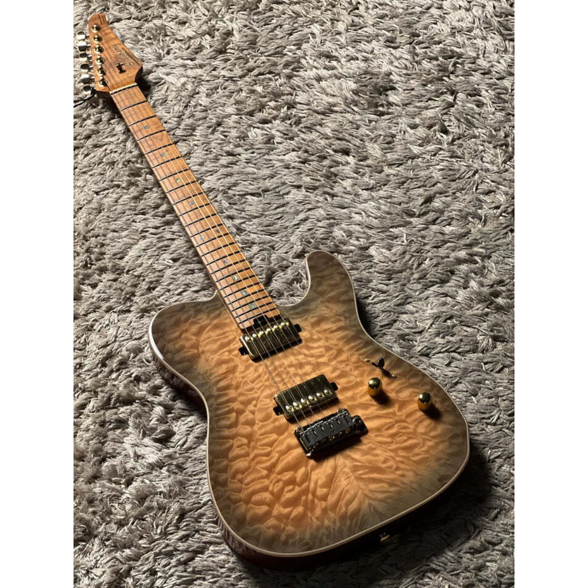 Đàn Guitar Điện Soloking MT1 Custom 22 FMN, Roasted Flame Maple Neck, Feather Burst