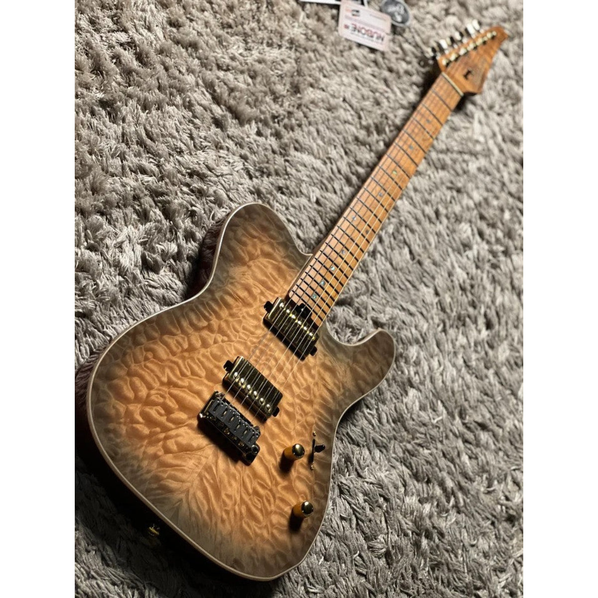 Đàn Guitar Điện Soloking MT1 Custom 22 FMN, Roasted Flame Maple Neck, Feather Burst