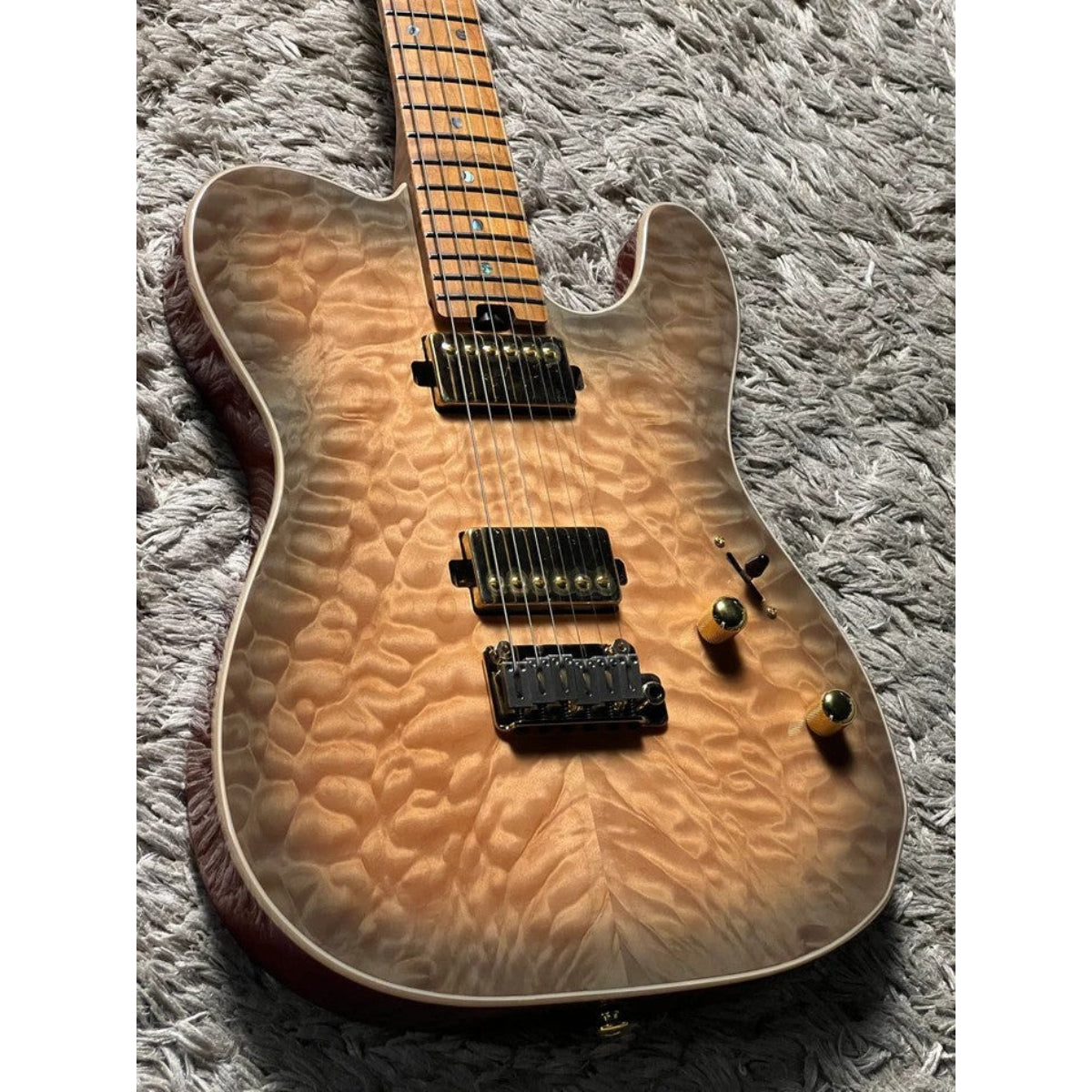Đàn Guitar Điện Soloking MT1 Custom 22 FMN, Roasted Flame Maple Neck, Feather Burst