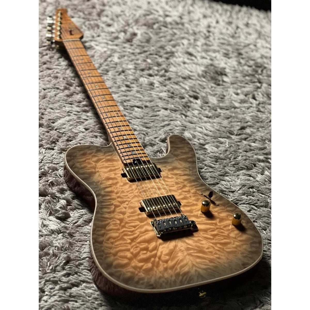 Đàn Guitar Điện Soloking MT1 Custom 22 FMN, Roasted Flame Maple Neck, Feather Burst