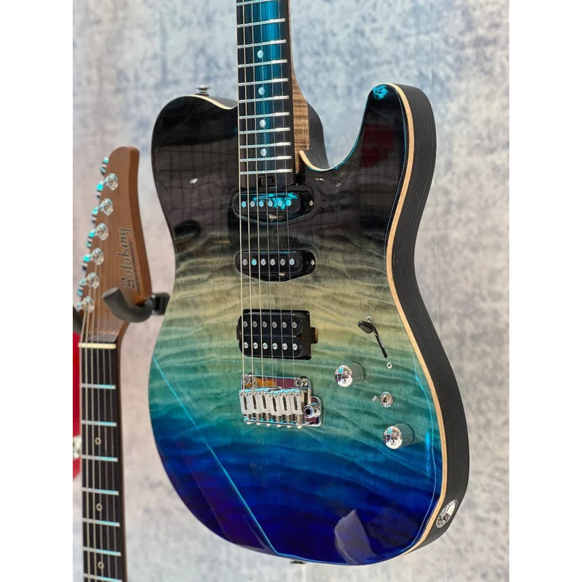 Đàn Guitar Điện Soloking MT1 Custom 22 HSS Quilt, Rosewood FB, Ocean Storm Double Wipeout JESCAR