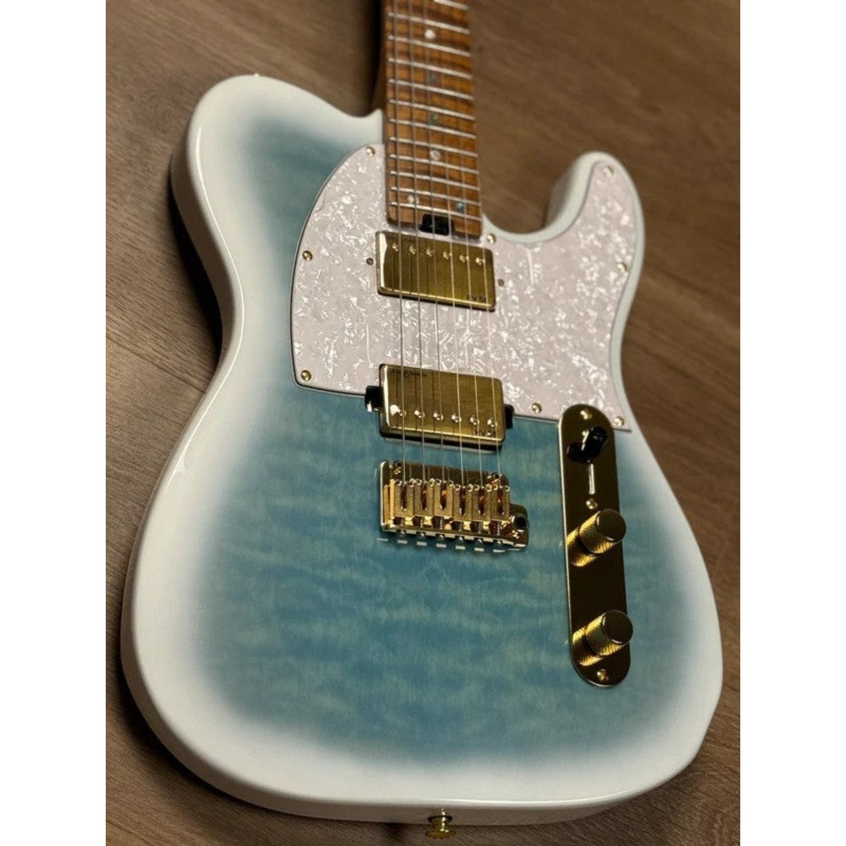 Đàn Guitar Điện Soloking MT1 Custom 24 FMN Elite, Flame Neck, Larimar Nafiri Special Run