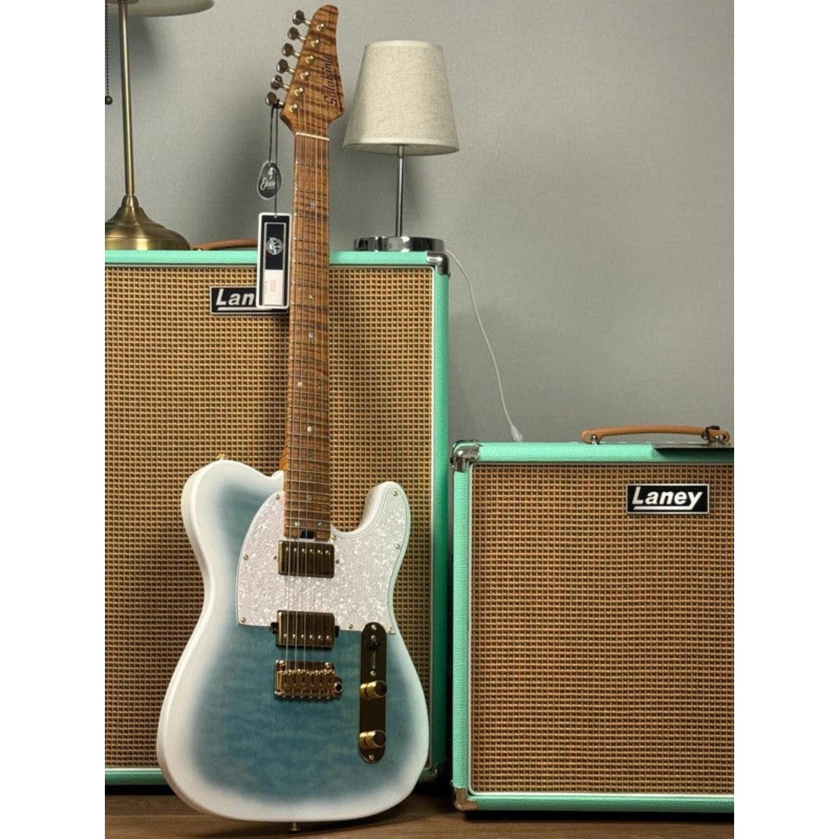 Đàn Guitar Điện Soloking MT1 Custom 24 FMN Elite, Flame Neck, Larimar Nafiri Special Run