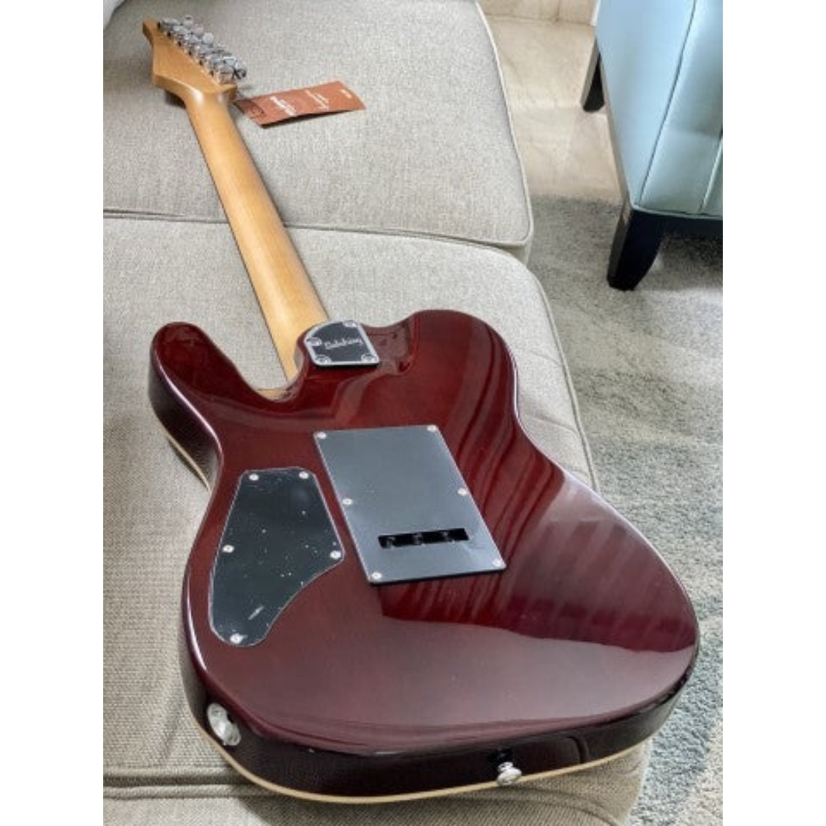 Đàn Guitar Điện Soloking MT1 Custom 24 Flame, Roasted Neck, Rosewood FB, Seethru Black