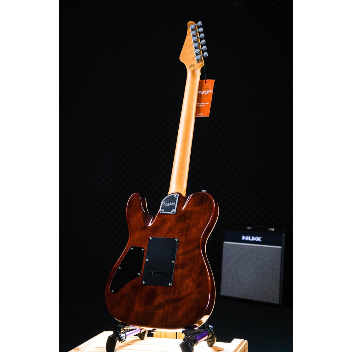 Đàn Guitar Điện Soloking MT1 Custom 24 Quilt, Roasted Maple Neck and FB, Seethru Black