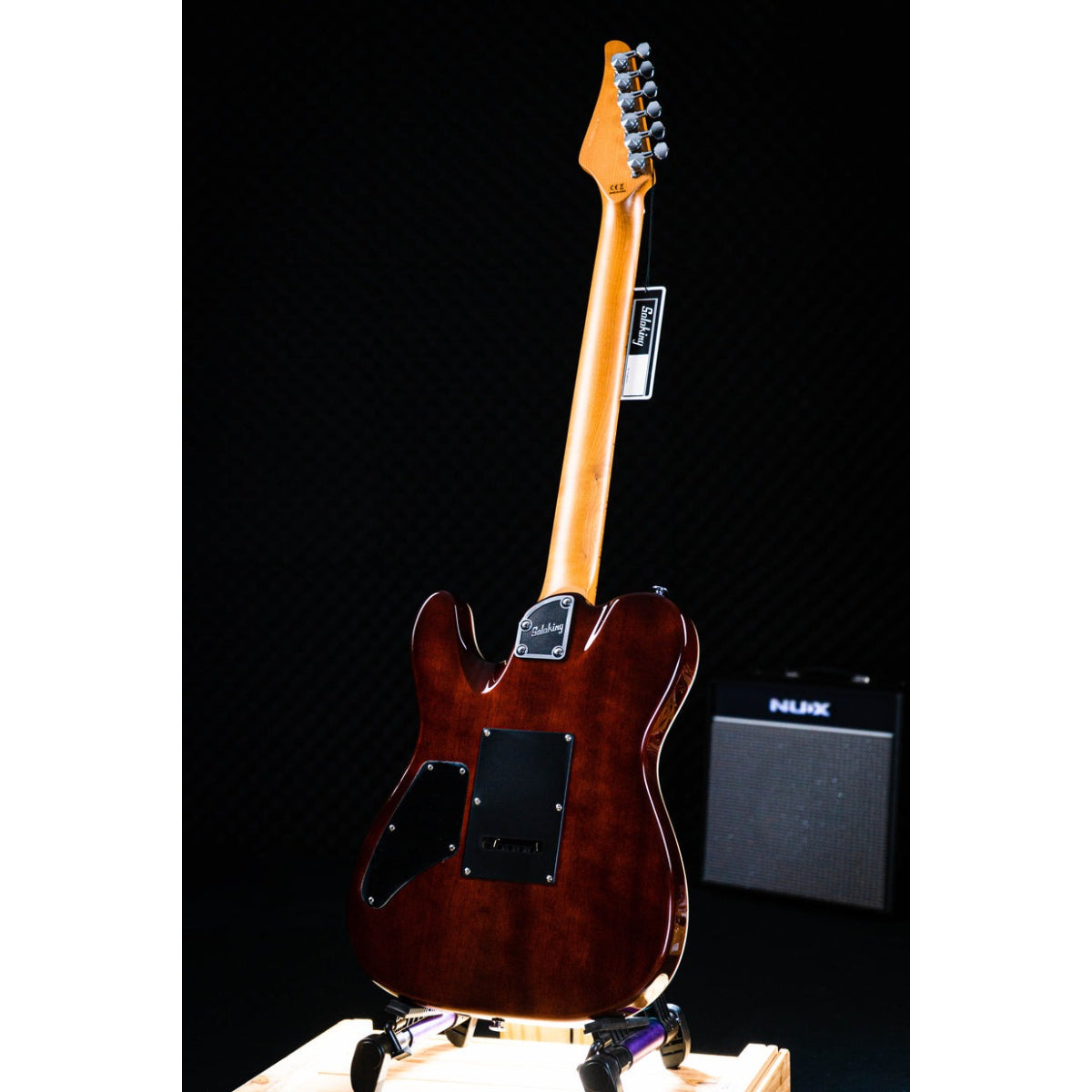 Đàn Guitar Điện Soloking MT1 Custom 24 Quilt, Roasted Maple Neck and FB, Seethru Blue