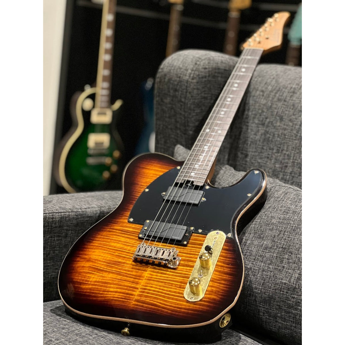 Đàn Guitar Điện Soloking MT1 FM 22 Deluxe HH MOD, Fishman Fluence, Shaded Edgeburst