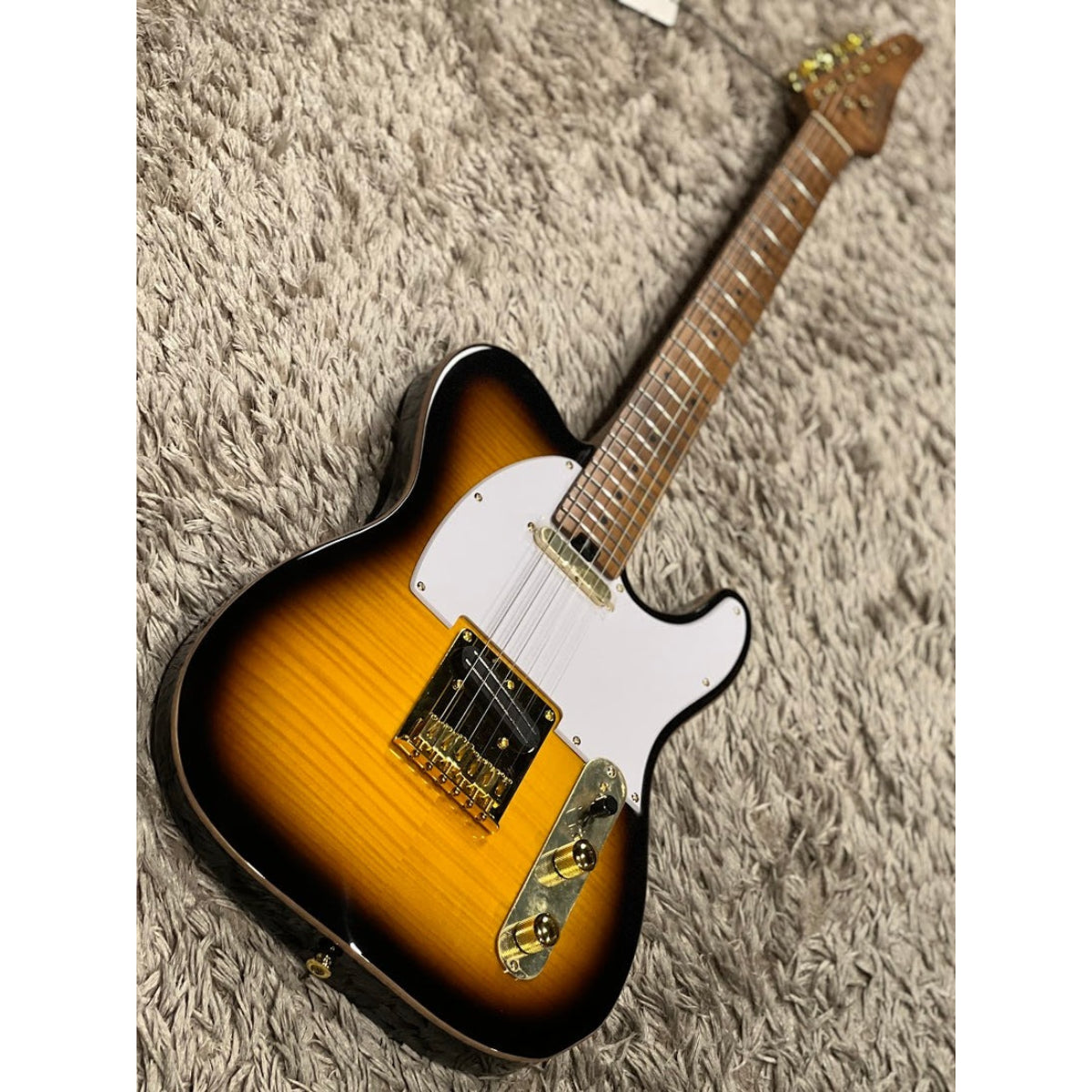 Đàn Guitar Điện Soloking MT1 FM 22 Deluxe Hotrail, One Piece Roasted Flame Neck, Brown Sunburst