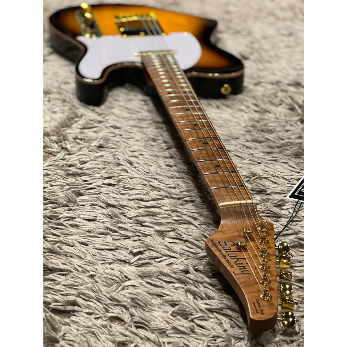 Đàn Guitar Điện Soloking MT1 FM 22 Deluxe Hotrail, One Piece Roasted Flame Neck, Brown Sunburst