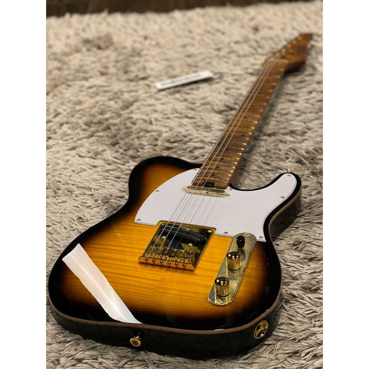 Đàn Guitar Điện Soloking MT1 FM 22 Deluxe Hotrail, One Piece Roasted Flame Neck, Brown Sunburst