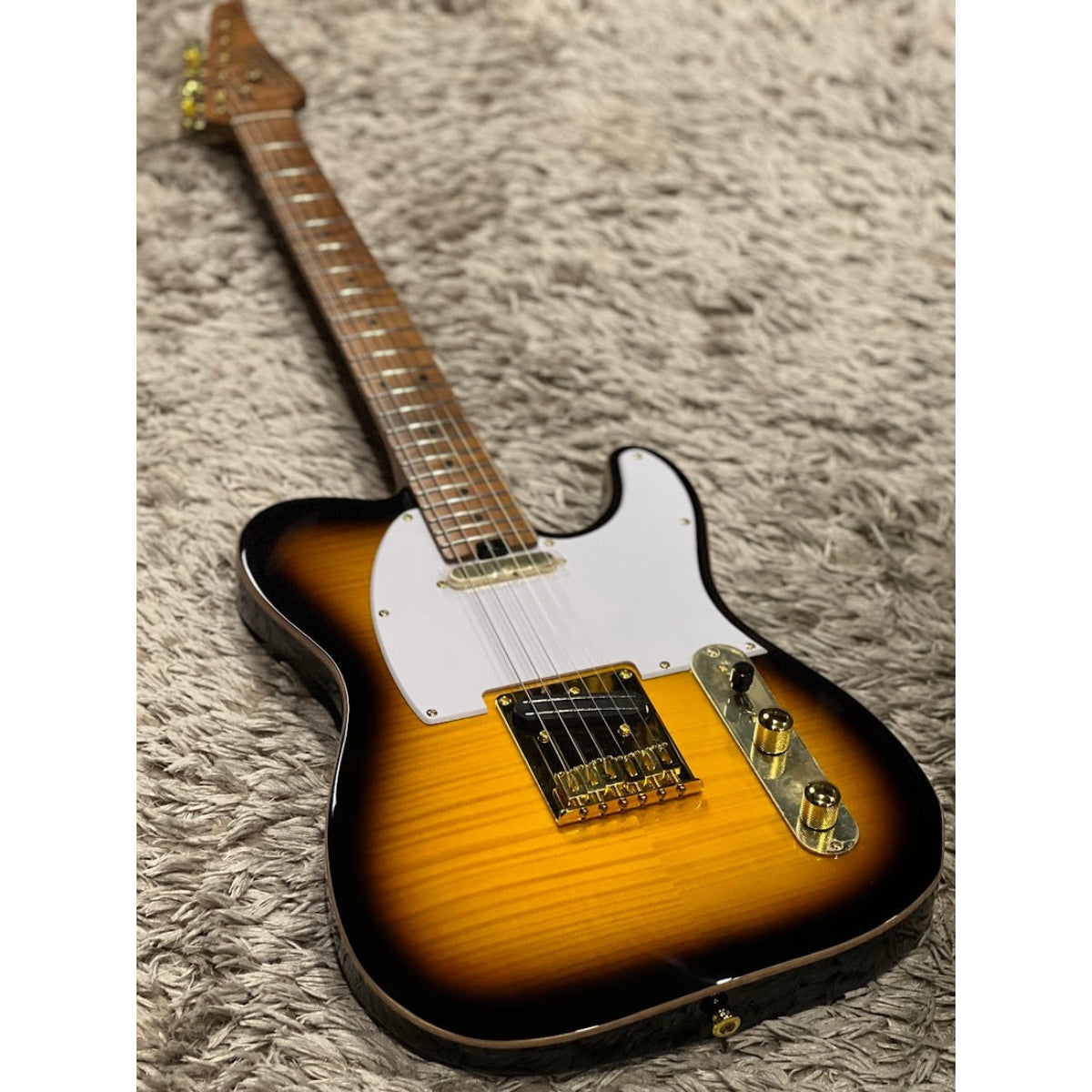 Đàn Guitar Điện Soloking MT1 FM 22 Deluxe Hotrail, One Piece Roasted Flame Neck, Brown Sunburst