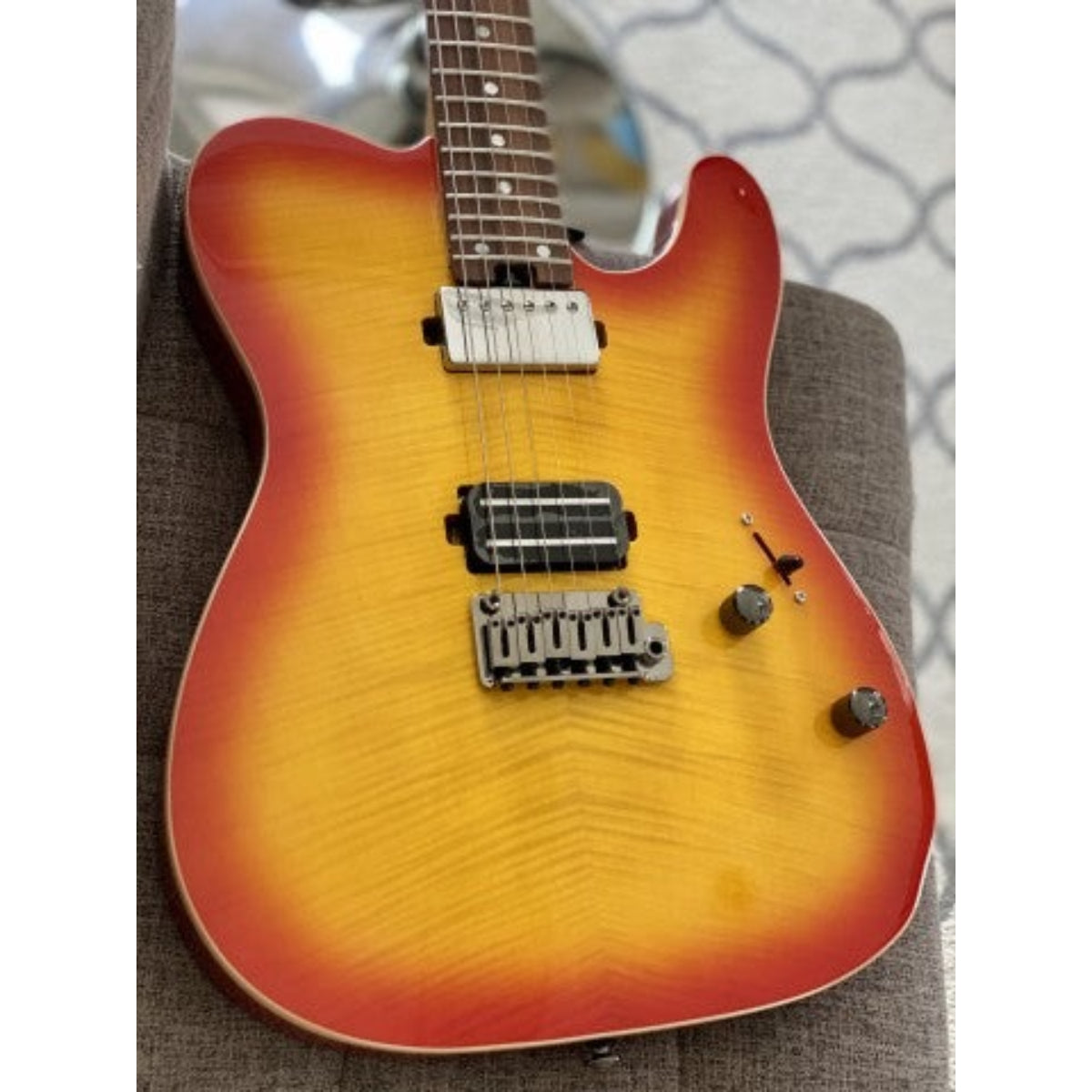 Đàn Guitar Điện Soloking MT1 FM 24 Deluxe, Cherry Burst