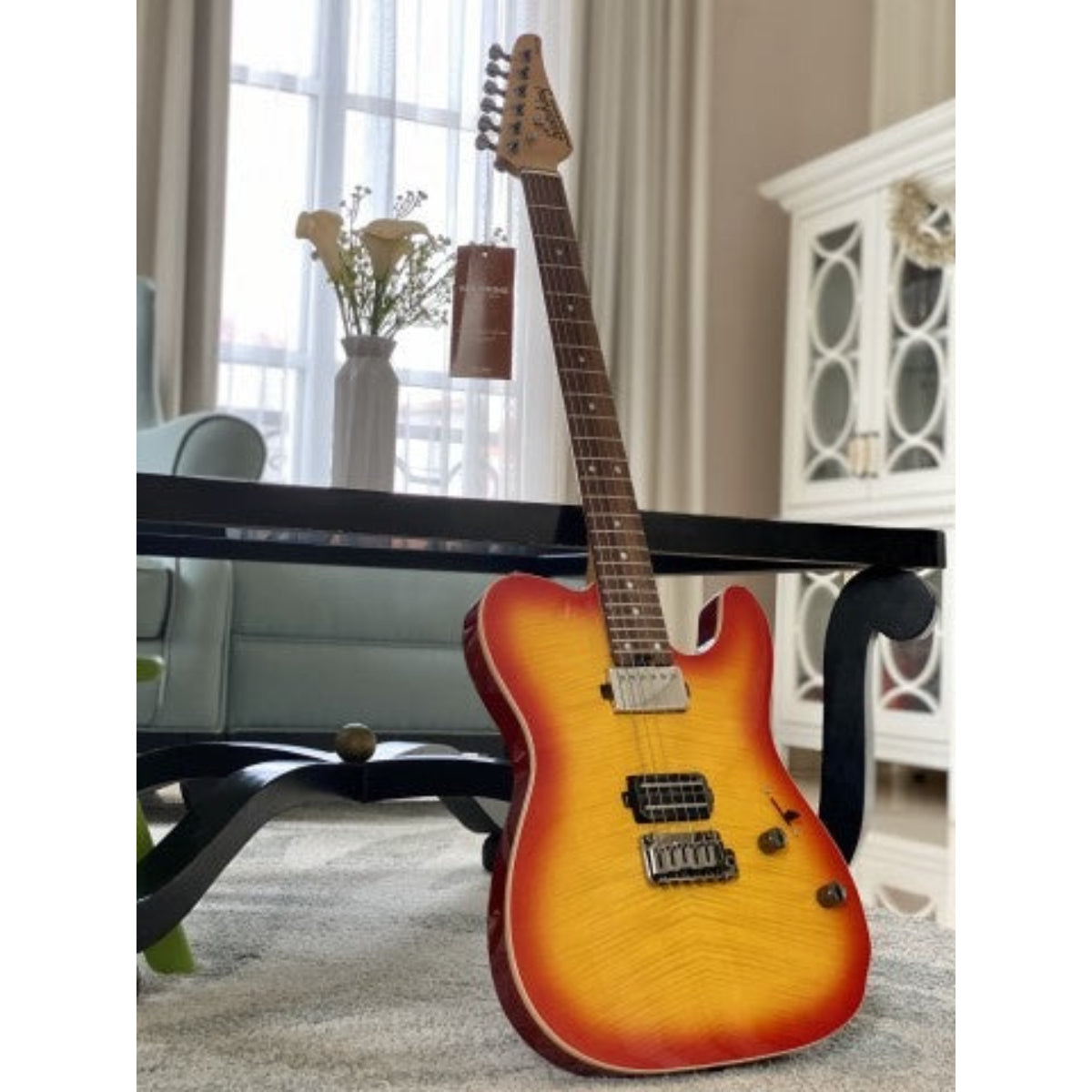 Đàn Guitar Điện Soloking MT1 FM 24 Deluxe, Cherry Burst