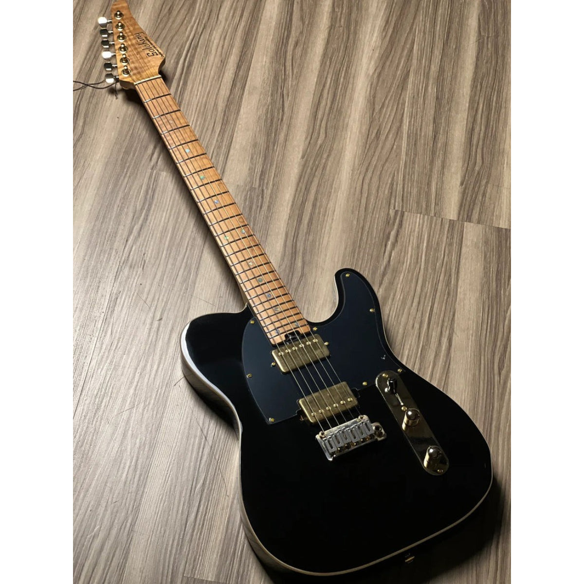 Đàn Guitar Điện Soloking MT1 Modern 24 HH FMN, Roasted Flame Maple Neck, Black Beauty JESCAR