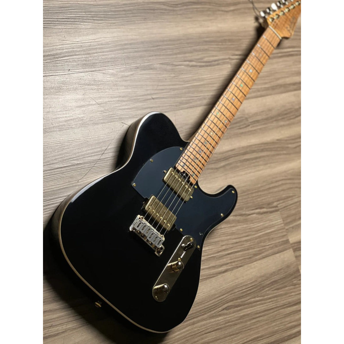 Đàn Guitar Điện Soloking MT1 Modern 24 HH FMN, Roasted Flame Maple Neck, Black Beauty JESCAR