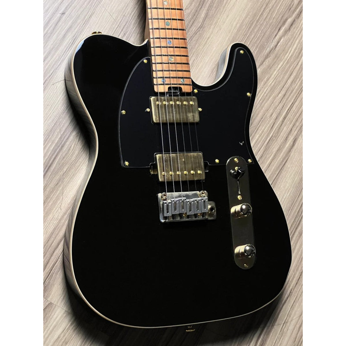 Đàn Guitar Điện Soloking MT1 Modern 24 HH FMN, Roasted Flame Maple Neck, Black Beauty JESCAR