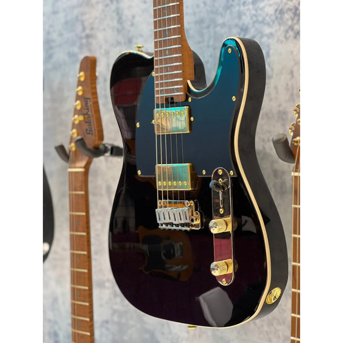 Đàn Guitar Điện Soloking MT1 Modern 24 HH FMN, Roasted Flame Maple Neck, Black Beauty JESCAR