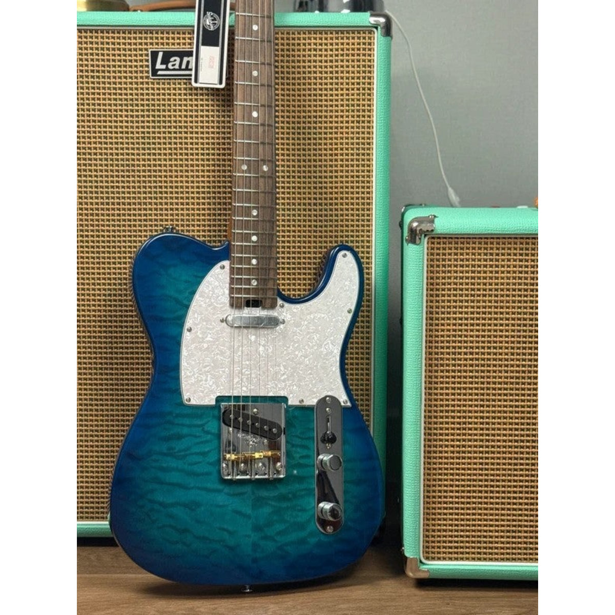 Đàn Guitar Điện Soloking MT1 Vintage Quilt, Rosewood FB, Aquamarine Nafiri Special Run