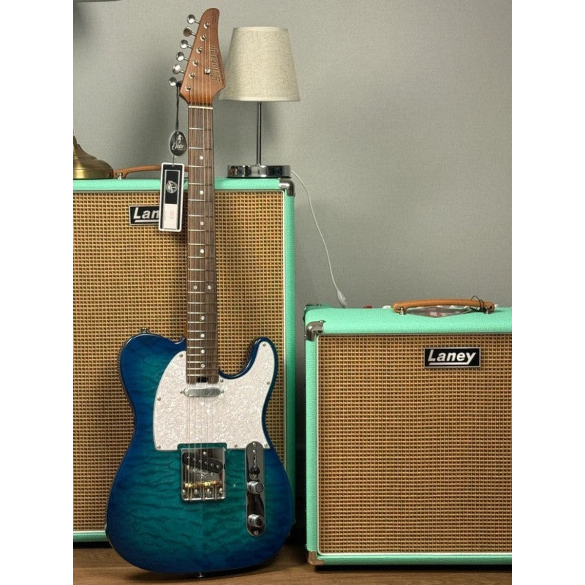 Đàn Guitar Điện Soloking MT1 Vintage Quilt, Rosewood FB, Aquamarine Nafiri Special Run