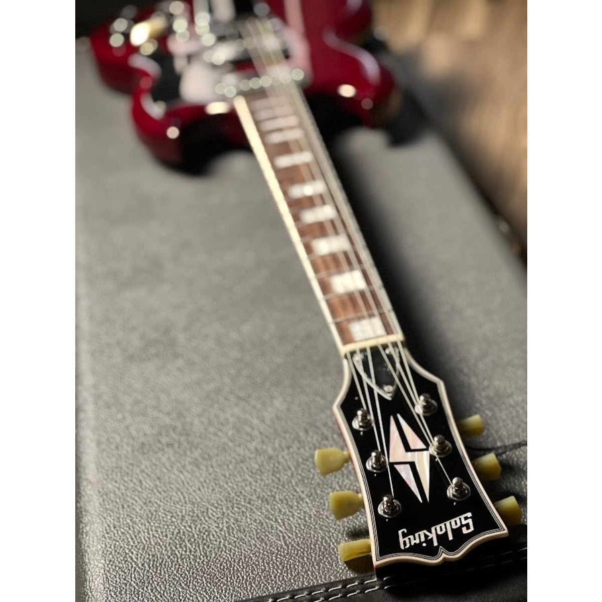 Đàn Guitar Điện Soloking SG60 Vibrola, Transparent Red Cherry Nafiri Special Run Jescar
