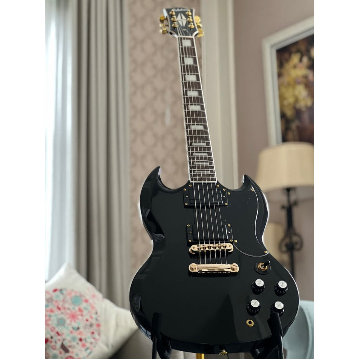 Đàn Guitar Điện Soloking SG60, Fishman Fluence, Black Beauty MOD