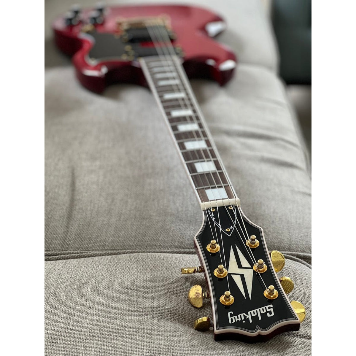 Đàn Guitar Điện Soloking SG60, Fishman Fluence, Transparent Red Cherry MOD