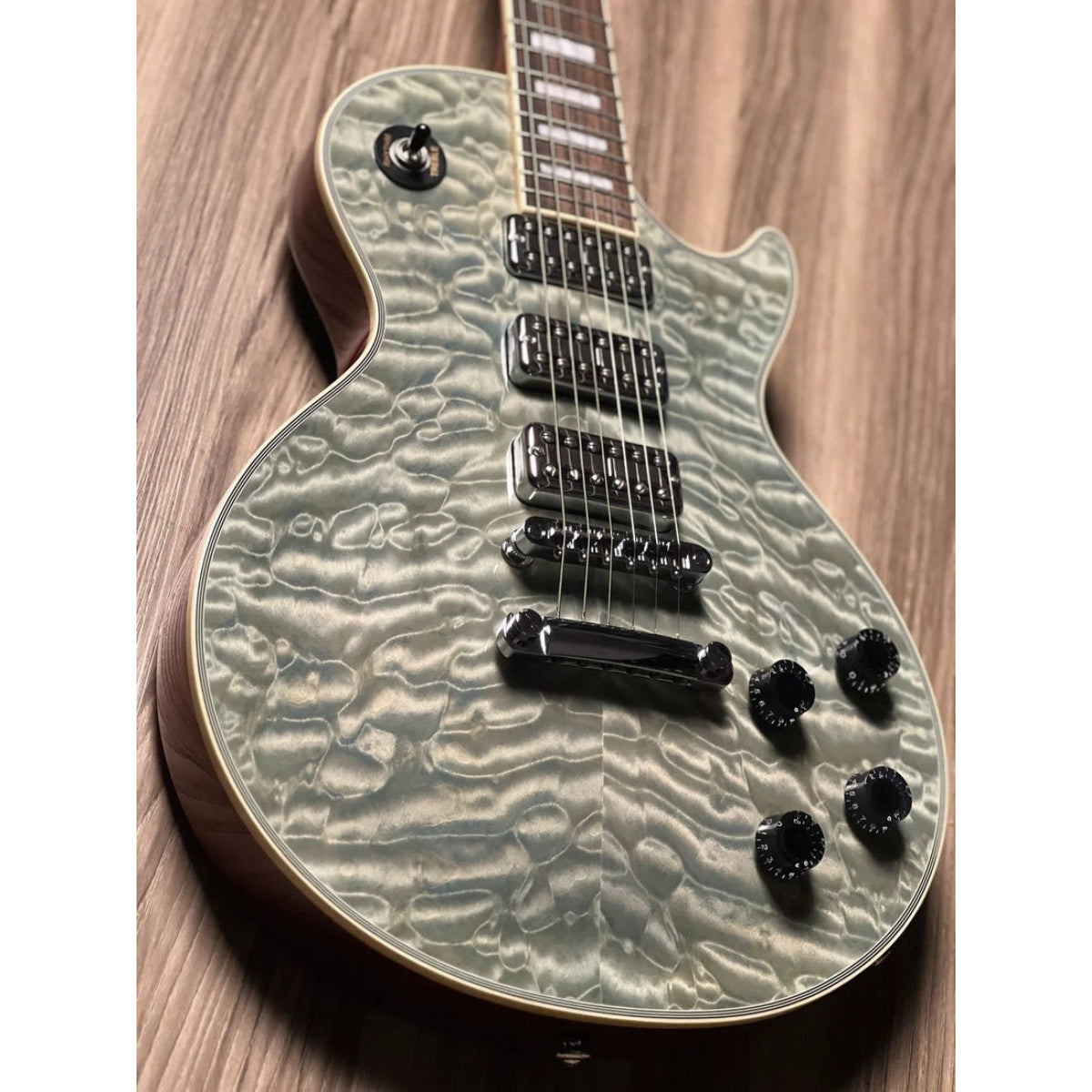 Đàn Guitar Điện Soloking SLC60 P3 QM, 5A Quilt Top, Ocean Blue