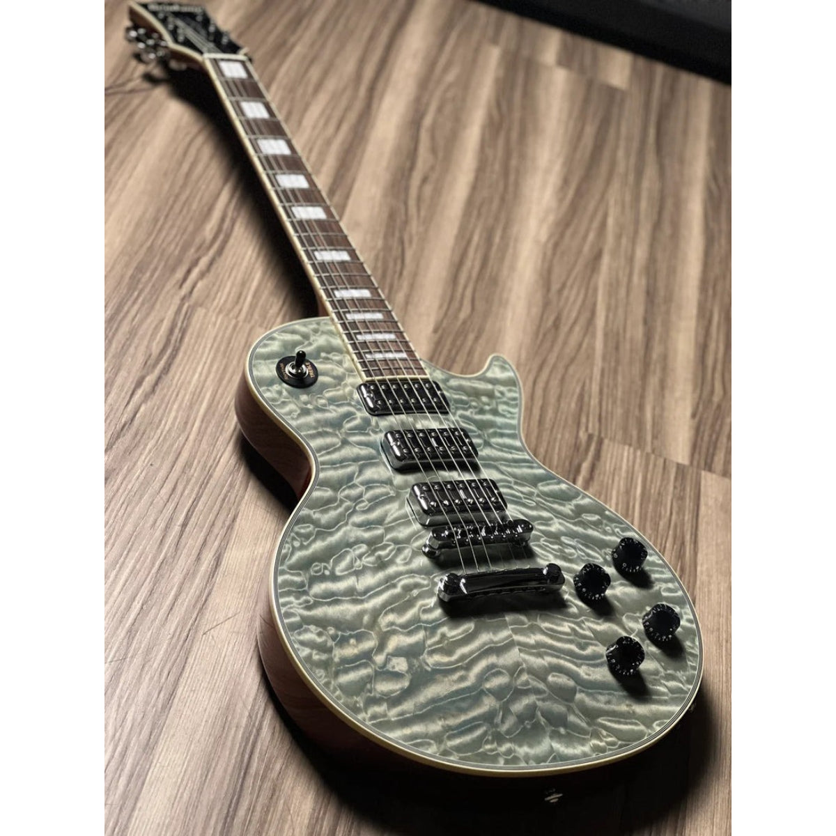 Đàn Guitar Điện Soloking SLC60 P3 QM, 5A Quilt Top, Ocean Blue