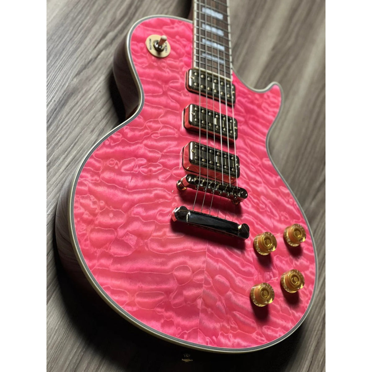 Đàn Guitar Điện Soloking SLC60 T3 FM, 5A Quilt Top, Trans Pink