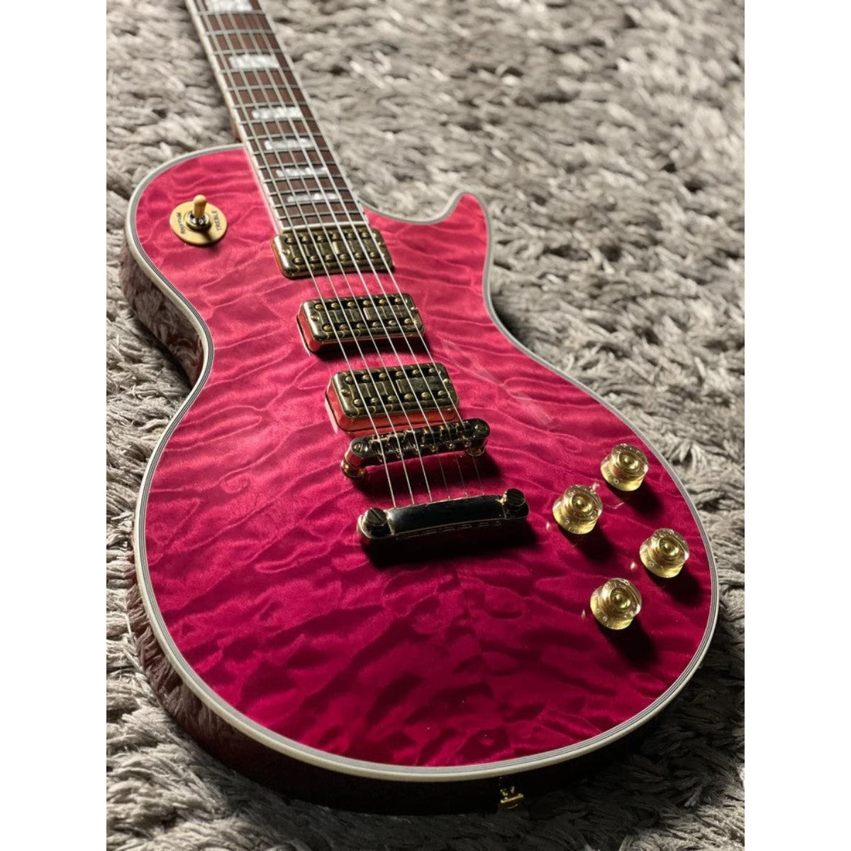 Đàn Guitar Điện Soloking SLS50QM T3, 5A Quilt Top, Magenta Surf