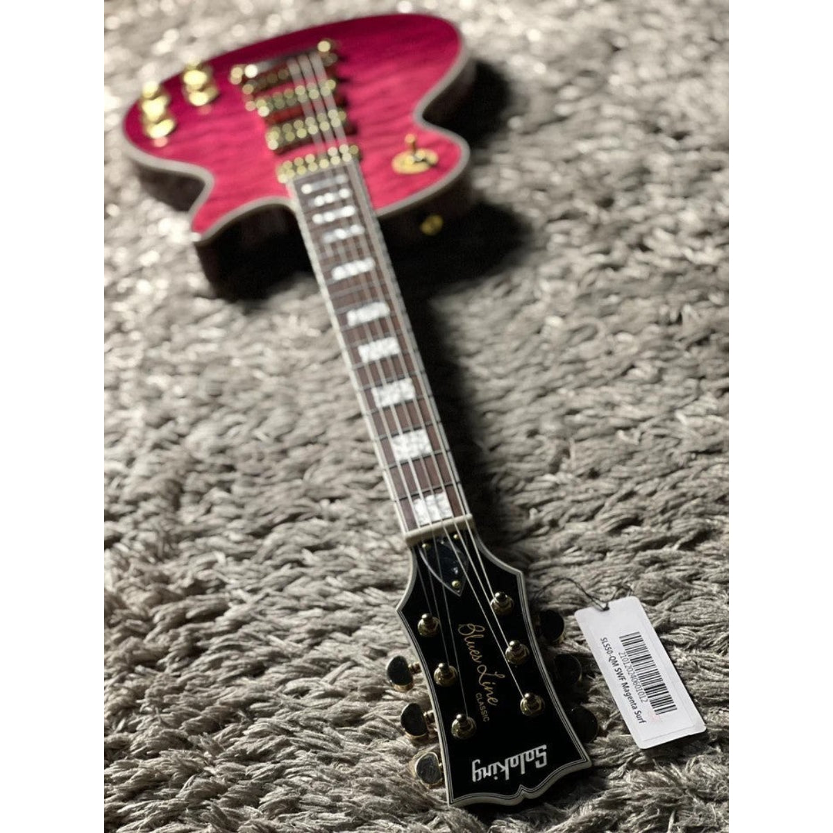Đàn Guitar Điện Soloking SLS50QM T3, 5A Quilt Top, Magenta Surf